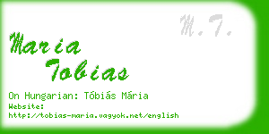 maria tobias business card