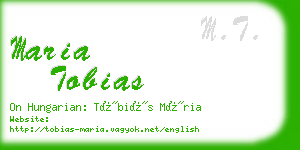 maria tobias business card